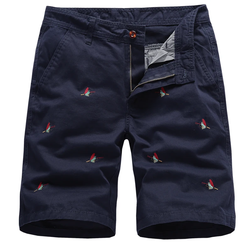 

Huncher Men's Joggers Shorts 2021 Summer Embroidery Short Casual Male Cotton Knee Length Pants Black Beach Shorts Plus Size Men
