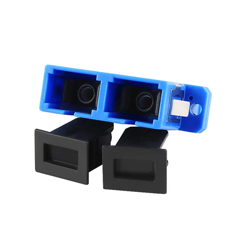 100PCS/LOT Optical Coupling  Adapter Flange SC-SC Duplex Single-mode/Multi-mode Optical Fiber Connector Jointing Tool Wholesale