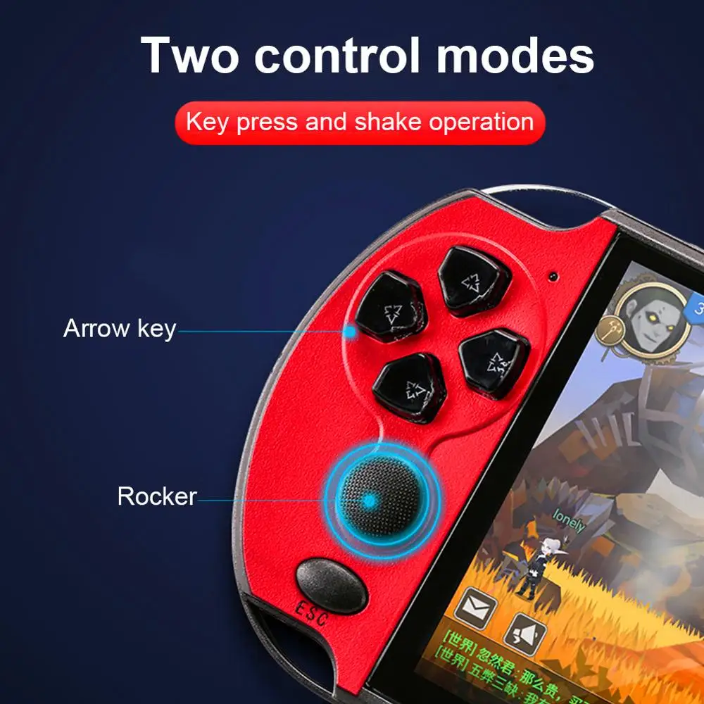 New Drop shipping Dual Joystick 5.1inch X7 PLUS Handheld Game Players 8GB Memory MP5 Video Console 500 Kinds Multimedia classic Games |