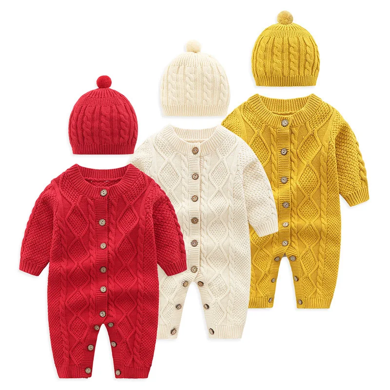 Рождественский костюм для девочки из 2 предметов Хлопковый вязаный детский