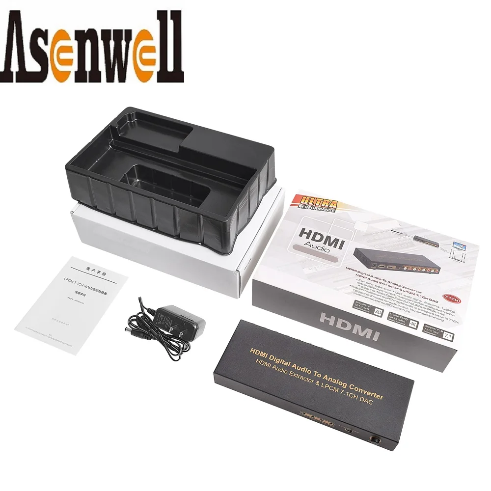 4K HDMI к аудио экстрактор V1.4 LPCM 7 1 CH DAC конвертер без декодера SPDIF 5 | Электроника