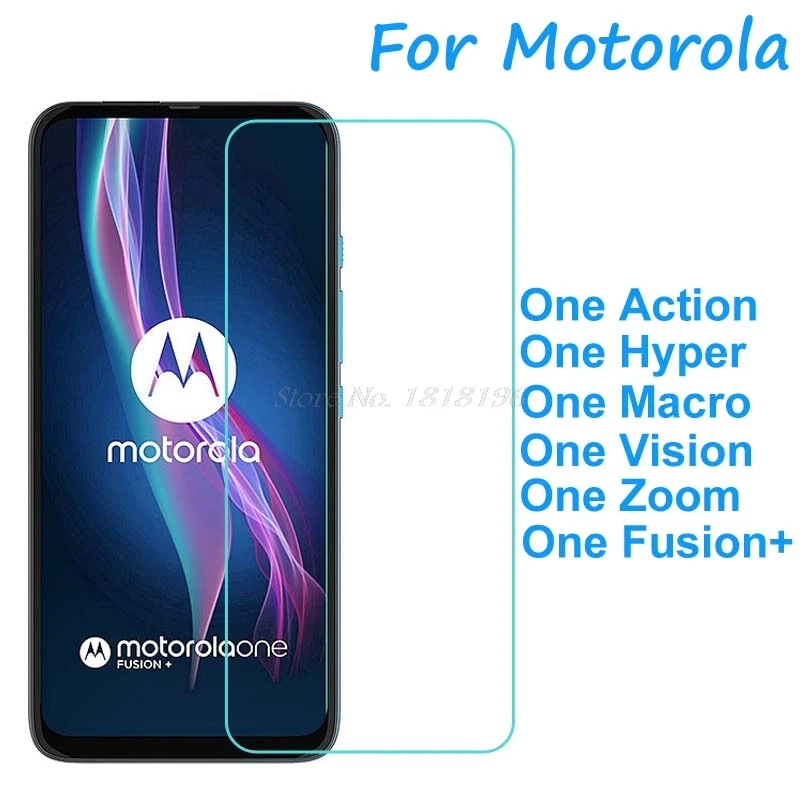 Закаленное стекло для Motorola One Action Hyper Macro Vision Zoom Fusion + Plus стеклянная Защитная пленка