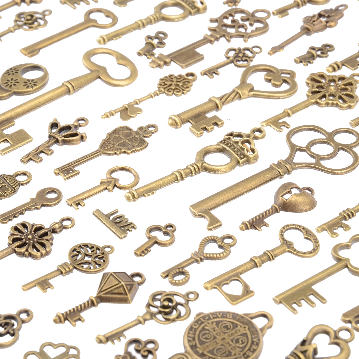 125 шт./компл. креативный Винтаж античная бронза Сувальдные ключи необычная