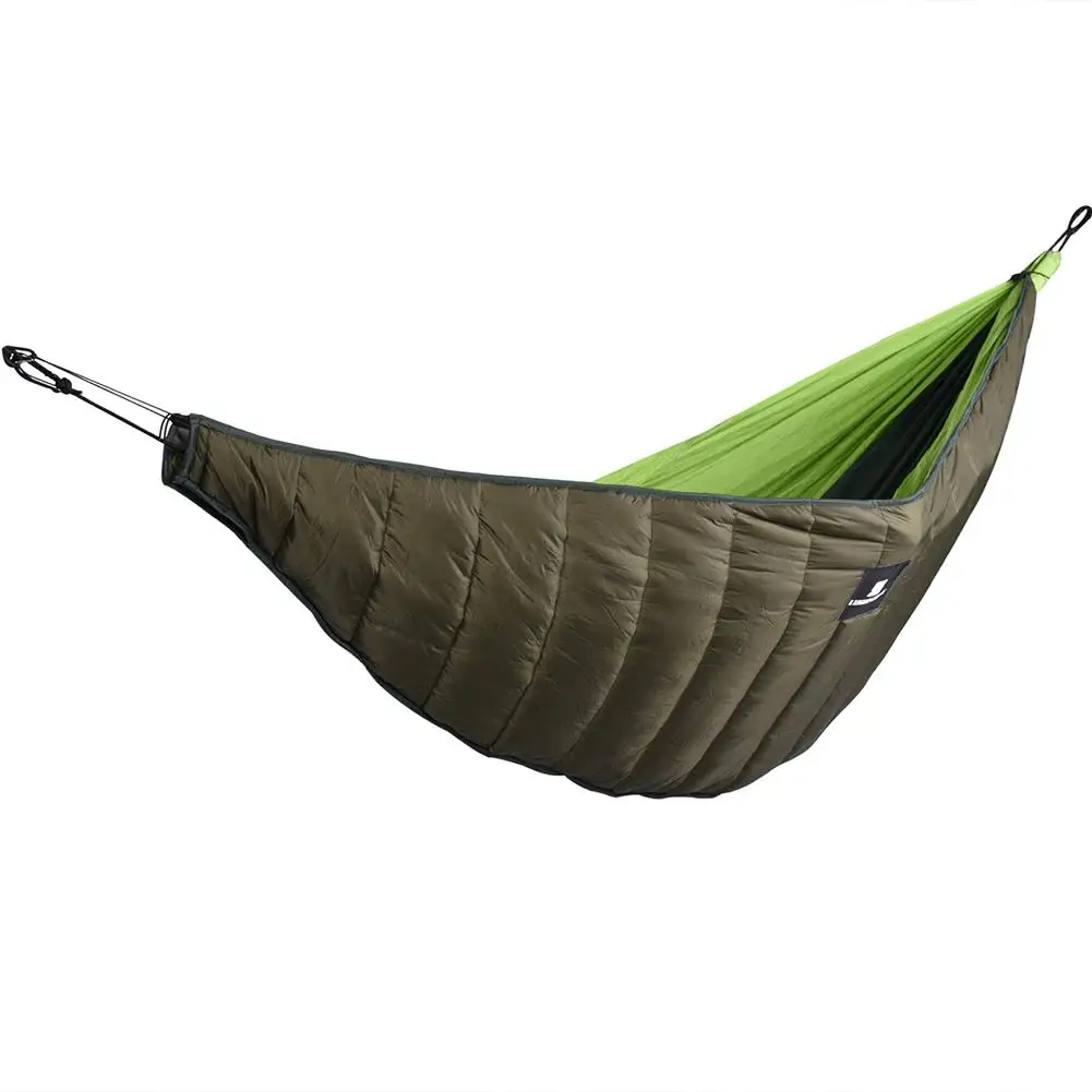 20D Nylon Hammocks Autumn Winter Outdoor Camping Thicken Windproof Warm Cotton Hammock Quilt Blanket with Carrying Bag