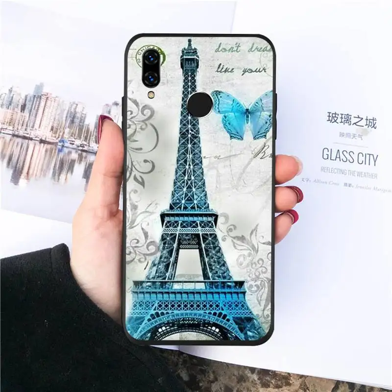 

Paris Eiffel Tower art Phone Case For Huawei Honor view 7a5.45inch 7c5.7inch 8x 8a 8c 9 9x 10 20 10i 20i lite pro