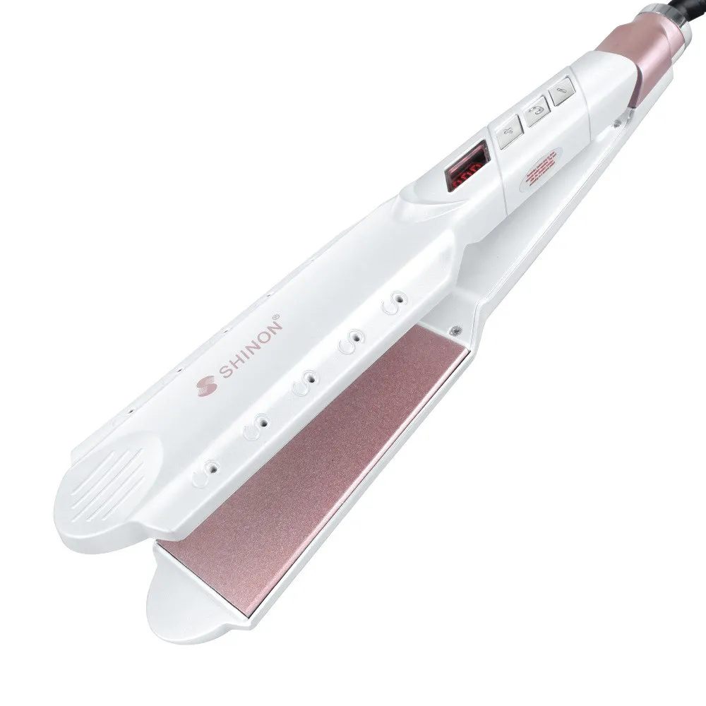 2 в 1 профессиональный ЖК выпрямитель для волос щипцы завивки утюги с быстрым