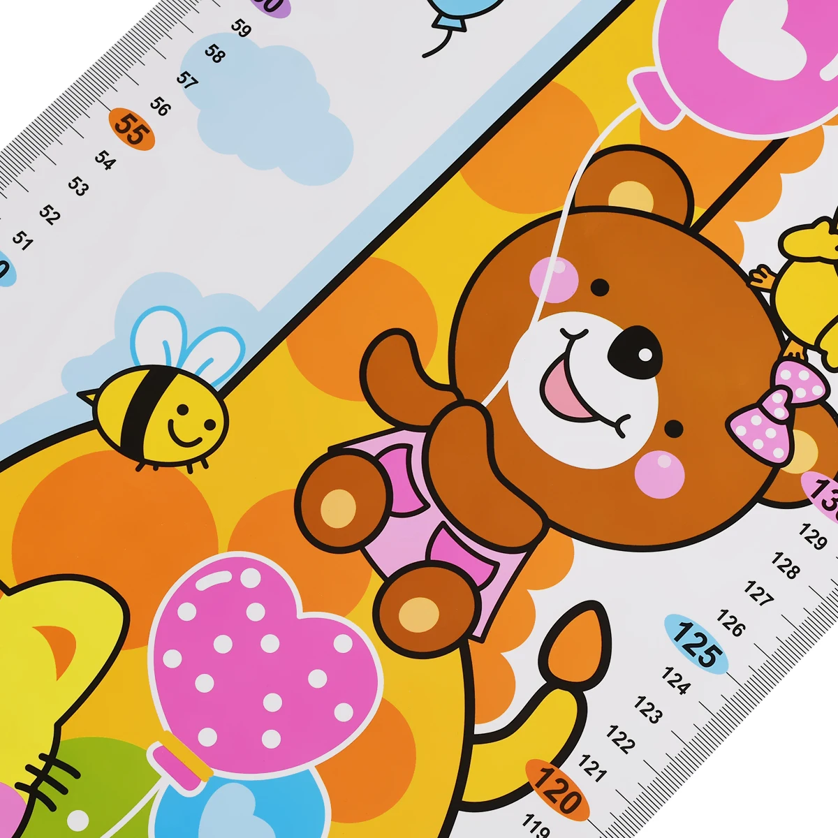 58 дюймовые наклейки на стену с изображением животных из мультфильмов диаграмма