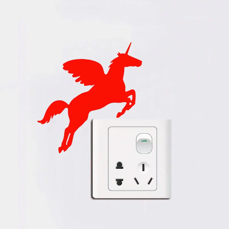 Unicorn Switch Sticker Waterproof Creative Flying Cartoon Decoration for Cars Styling Funny Automotive Window Bomb Products | Автомобили и