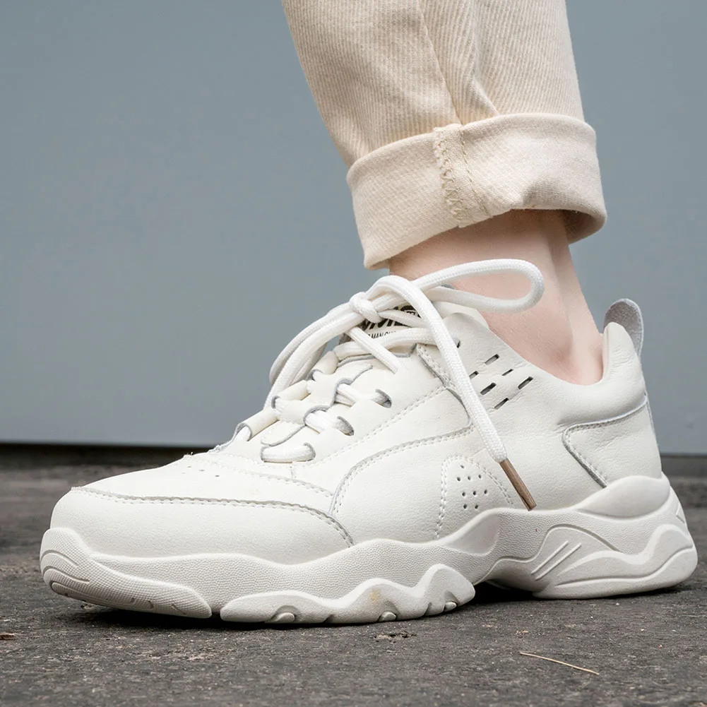 

Karinluna 2020 New Fashion Genuine Cow Leather Comfy Shoes Woman Vulcanize Platform Fashion Sneakers Ladies Footwear