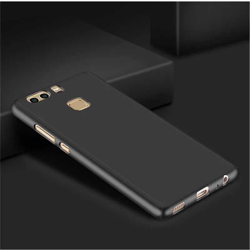Роскошный 360 градусов Полная защита для huawei P8 P9 Lite чехол для huawei P20 Pro Чехол для телефона для huawei P10 Plus чехол s - Цвет: Black