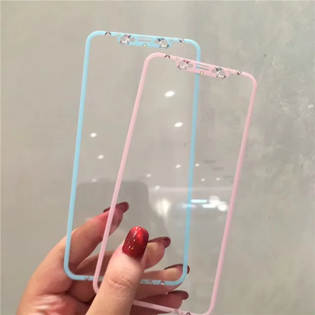 Закаленное стекло 9H для iPhone 11 Pro Max X Xs XR XS защитная пленка экрана с мультяшным