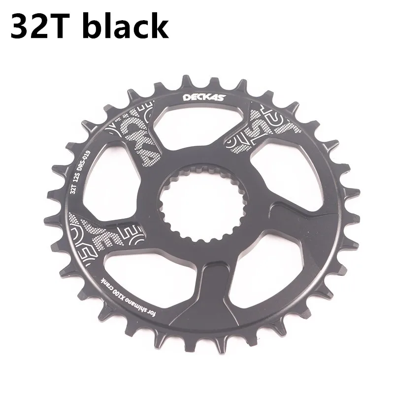 32T black DECKAS, 12 Скоростей, круглая цепь, центральный замок, MTB велосипед, 32 T, 34 T, 36 T, 38 T, зубная пластина, запчасти для M7100, M8100, M9100, шатун - Цвет: 32T black