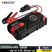 essgoo jump starter for cars power bank 12v auto starting device 1600 a car booster battery jump starter emergency buster