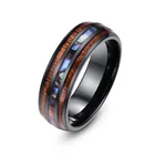 Кольцо JIOROMY из нержавеющей стали 316L, прочное Винтажное кольцо из титана и нержавеющей стали, кольцо с древесным покрытием, ювелирные изделия для мужчин