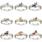 Кольцо серии I love my dog, подарок на день рождения, годовщину, изысканные украшения, любители собак, заслуживают дамское кольцо, аксессуары для маленьких собак, аксессуары, ювелирные изделия