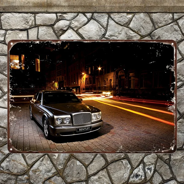 

Sport Car Wall Art Metal Tin Sign DIY Decor Dining Bar Crafts Coffee Bar Decor