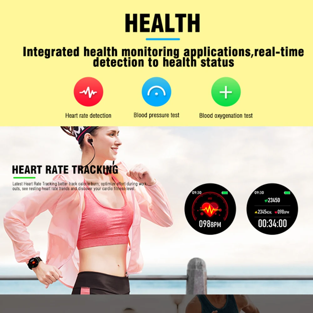Умные часы KOSPET Magic для женщин с мониторингом сердечного ритма, измерением уровня кислорода в крови, спортом по Bluetooth для мужчин, трекер фитнеса KW19 Smartwatch для Android и IOS.