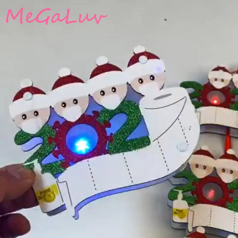 2020 Рождественский орнамент персонализированные выжившие семья Санта Клаус Navidad