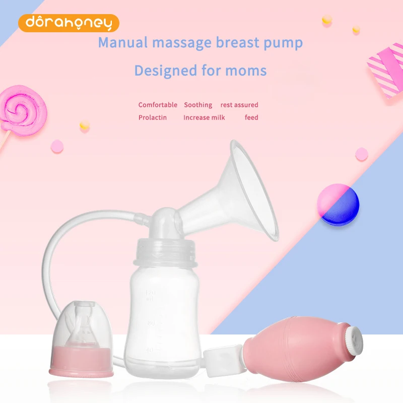

Dorahoney простые молокоотсосы для мам Мощный ручной молокоотсос Детские принадлежности молокоотсосы для хранения бутылочек для кормления