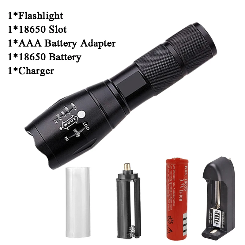 Option B Litwod Z40 L2 T6 Q5 Мощный водонепроницаемый светодиодный портативный фонарь для кемпинга, фонарь для самообороны, тактический фонарь - Испускаемый цвет: Option B