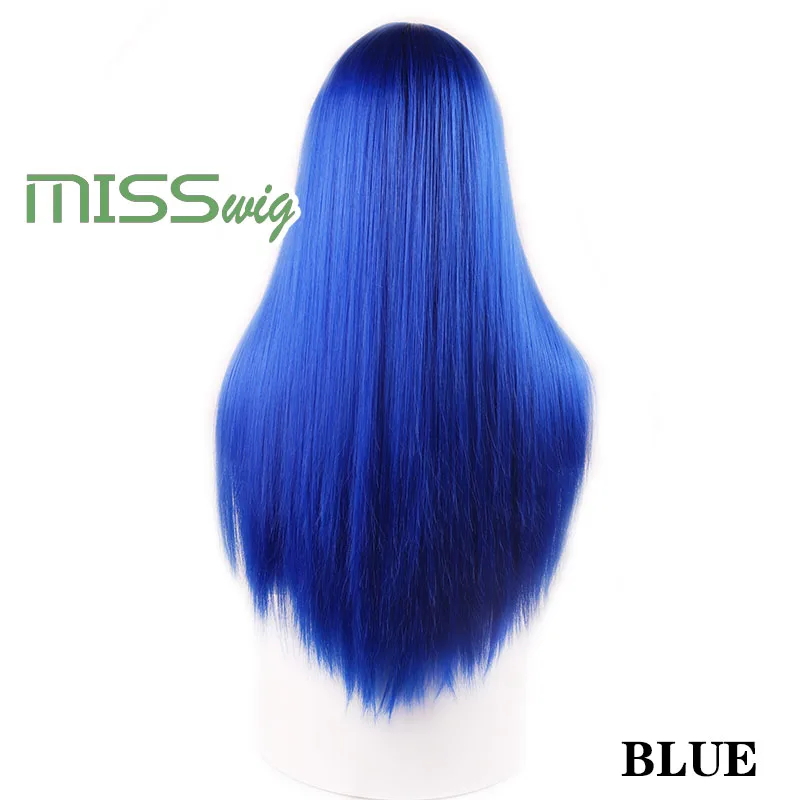NC/4HL MISS парик, синтетические волосы, Длинные прямые, 60 см, 300 г, черный блонд, красные волосы для женщин, накладные волосы, высокотемпературное волокно - Цвет: NC/4HL