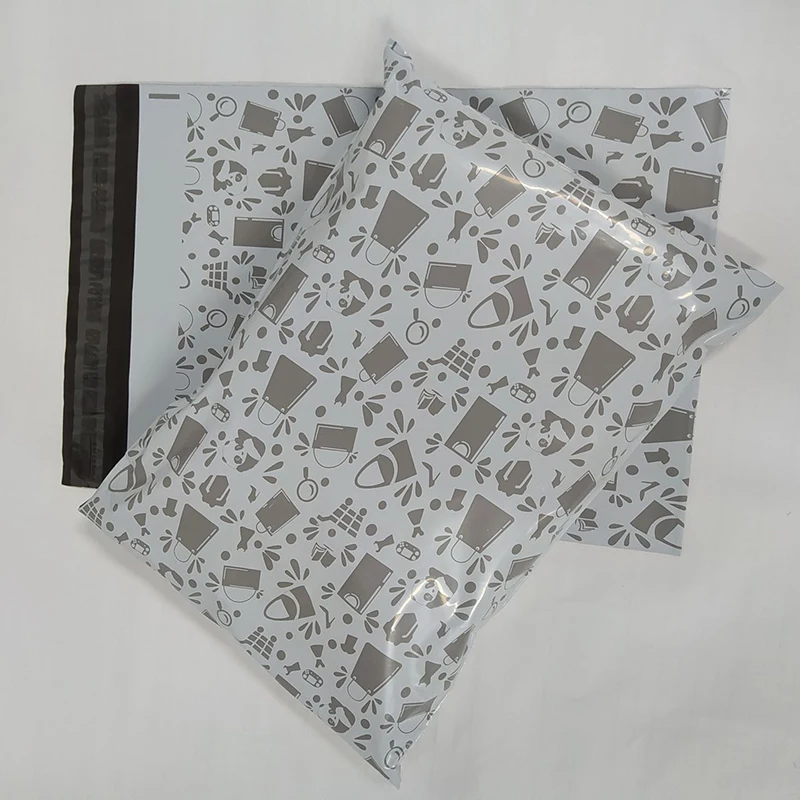 100Pcs Cute Panda Plastic Envelope Gray Courier Storage Bag Waterproof Packaging Express Bags 10x13 Inch Business Mailing |