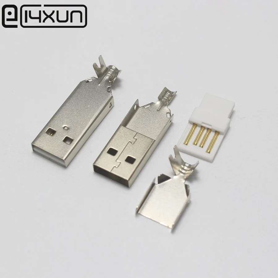 2/5/10 комплекты USB 2 0 Тип сварочный с разъемом папа Никель Позолоченные разъемы usb