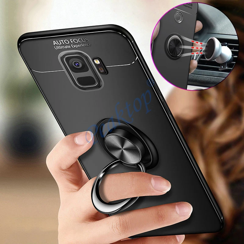 Кольцевой металлический магнитный чехол для Samsung Galaxy S9 S8 Plus Note 9 8 J3 J5 J7 PRO 2017 2016 J2 PRIME