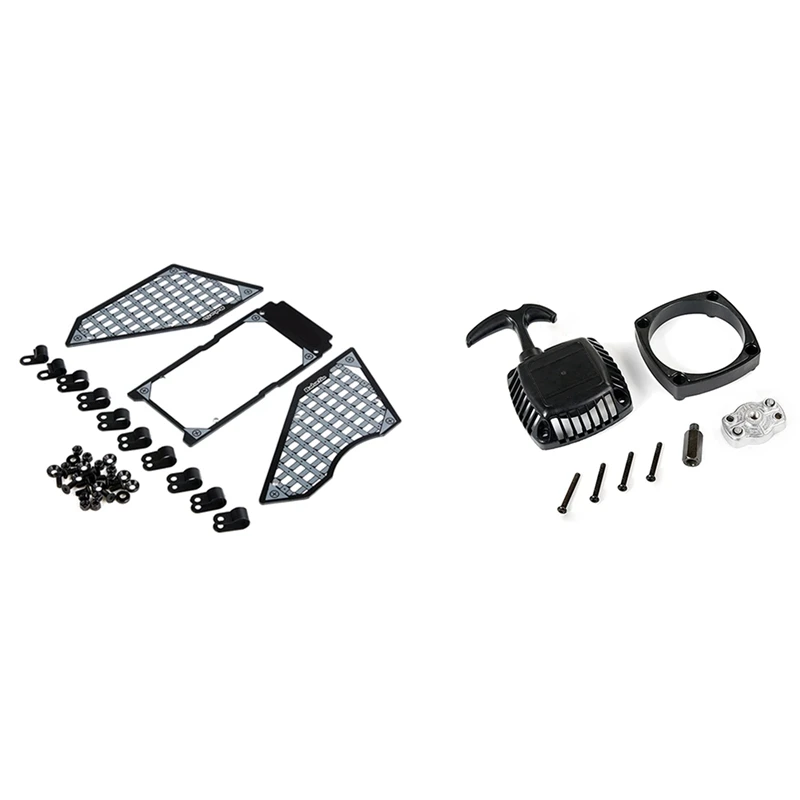 Explosion-Proof Car Window (PC Material) For 1/5 HPI ROVAN BAHA ROFUN KM & Pull Starter (Metal Claw Centered) Start