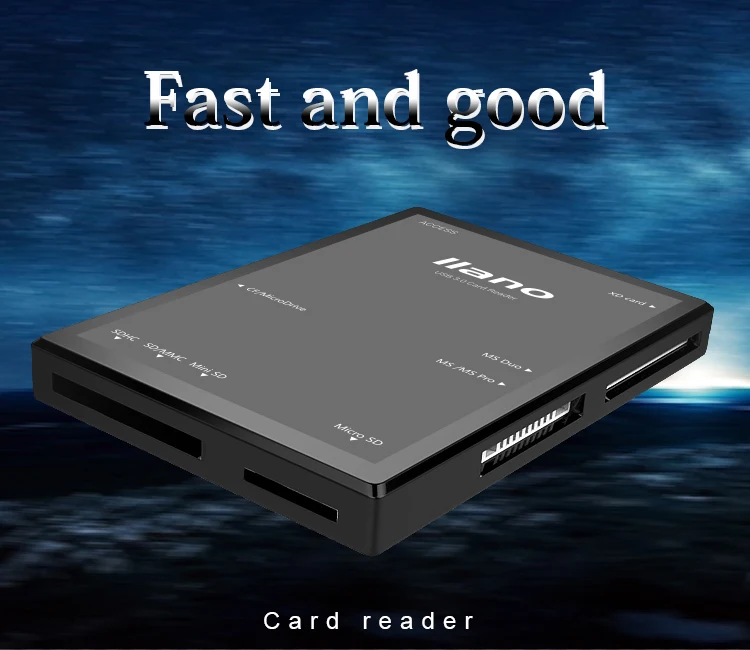 Llano 7 в 1 USB 3 0 устройство для чтения смарт карт флэш памяти TF/SD/MS/CF 4 карты sd/Micro SD/usb