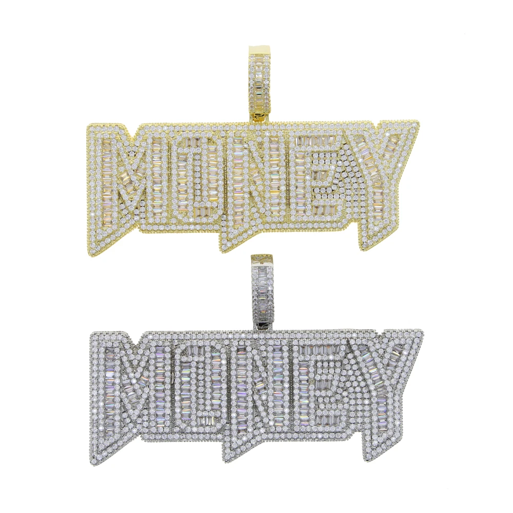 Дешевая цена 5A CZ выложенный хип-хоп золотой серебряный цвет оригинальная