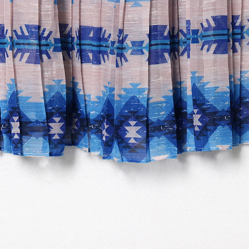 

SISPELL Vintage Two Piece Sets For Female O Neck Patchwork Ruffle Lantern Long Sleeve Top With High Waist Skirt Women's Set