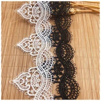polyester lace trim lace fabric water soluble embroidery clothing wave bar code hollow out wedding skirt accessories