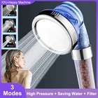Насадка для душа с экономией воды, 3 режима работы, регулируемая струйная насадка высокого давления Анионный фильтр Rain, аксессуары для ванной комнаты