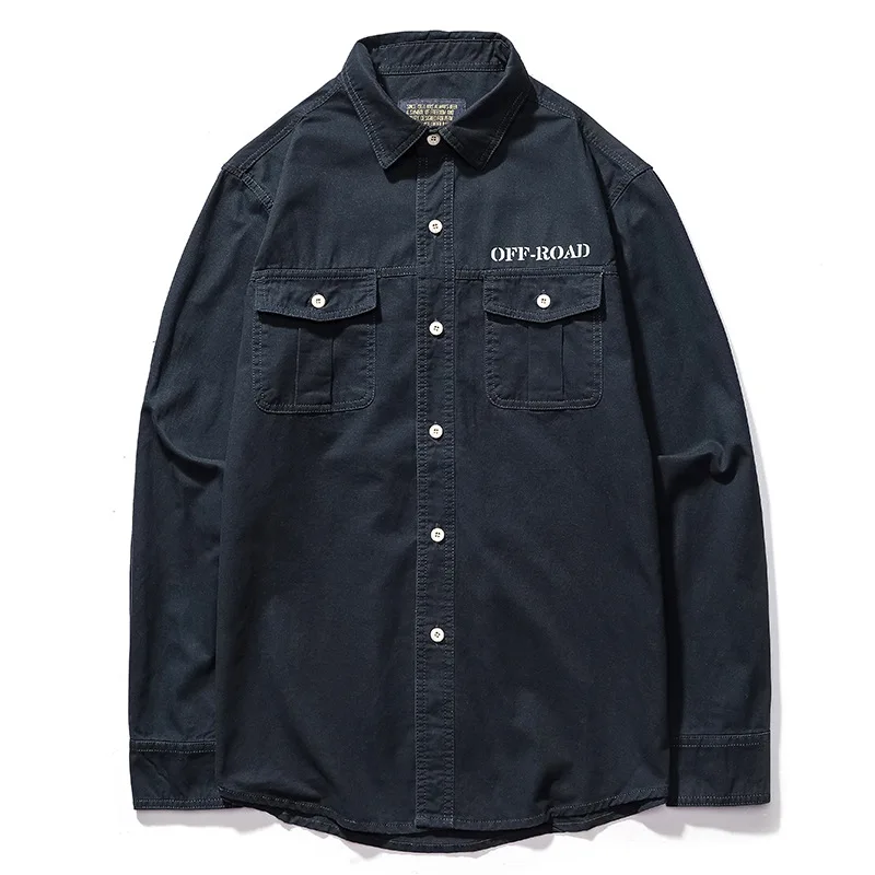 Мужская Повседневная рубашка дышащая хлопковая в стиле милитари с множеством