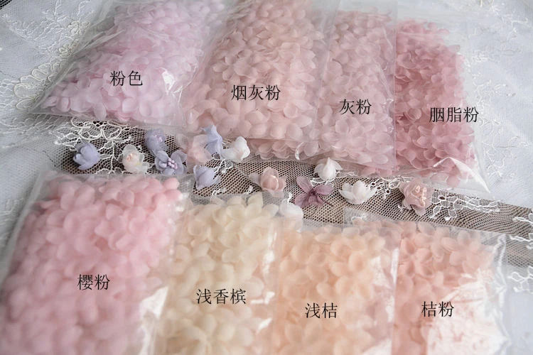 2 3 см органза аксессуары с лепестками Кукла Одежда головной убор Материал ручной