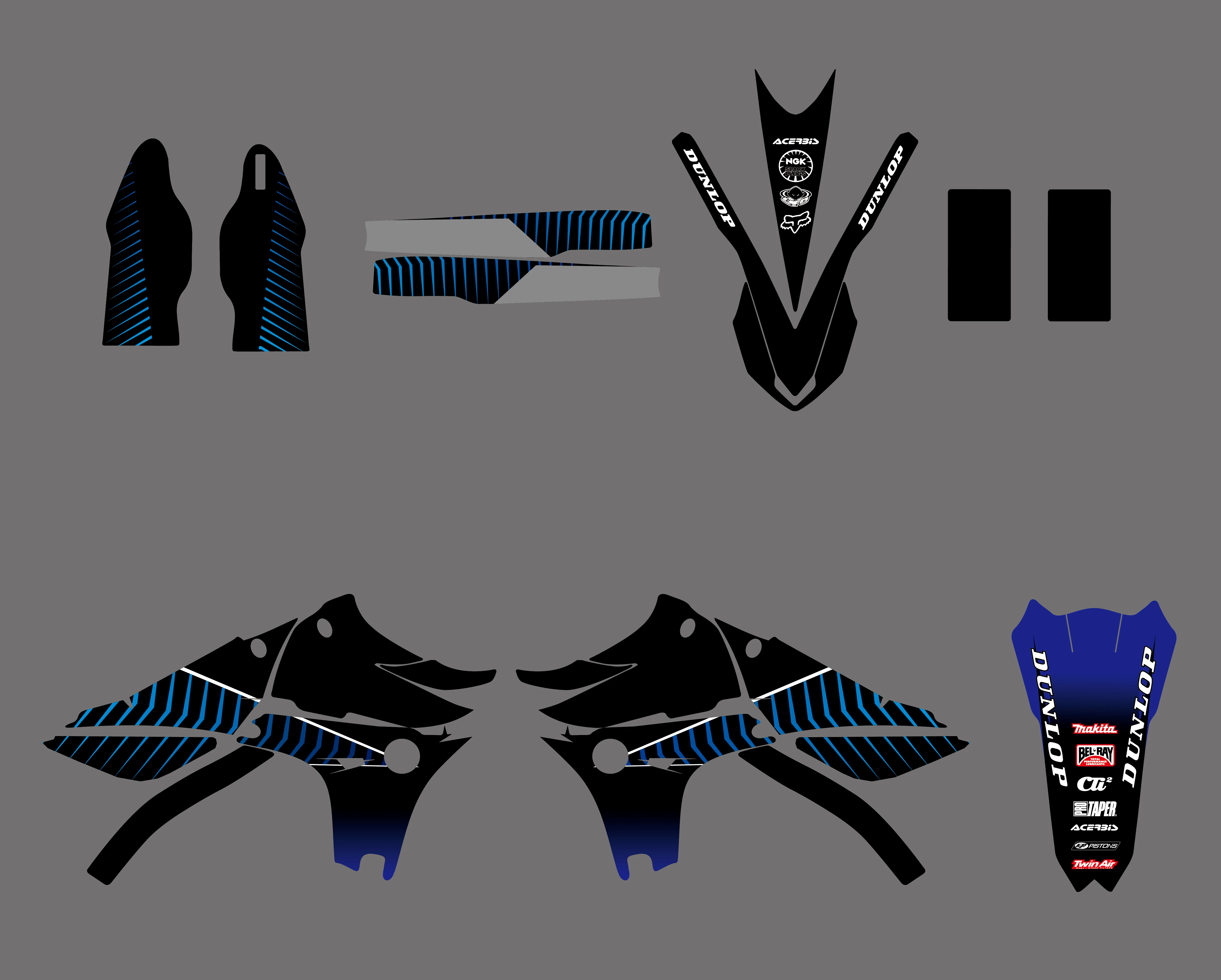 Мотоциклетная новая команда графика фон наклейка комплект для Yamaha YZ450F YZF450 YZ 450F YZF