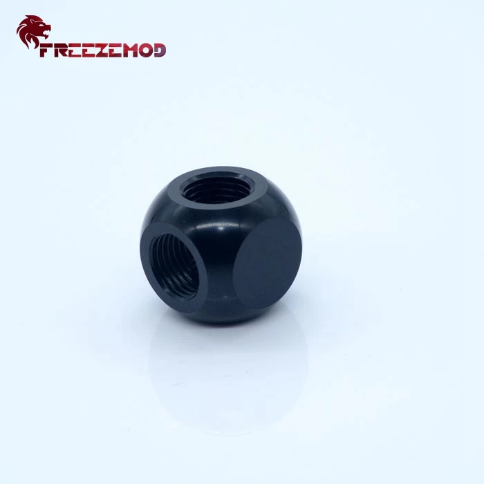 FREEZEMOD G1/4 ''куб черный латунь 3-сторонний выход адаптер для компьютерной системы охлаждения воды компьютер pc кулер для воды установки. HDTD-3STB