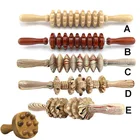 Деревянный ручной массажер для тела с 9 колесами, 2 цвета