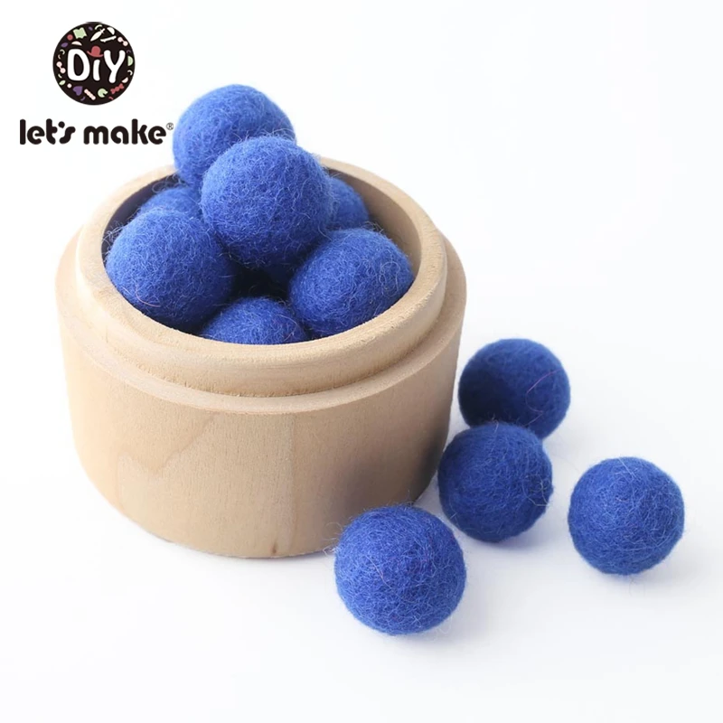 Blue 120 шт 20 мм шарик из шерстяного войлока помпоны шарики DIY домашний декор для детской комнаты Висячие зеленые розовые белые лаймовые фиолетовые фетровые шары - Цвет: Blue