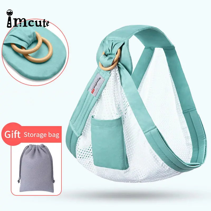 Imcute Baby Wrap Carrier эластичный эргономичный слинг для переноски ребенка с прочным