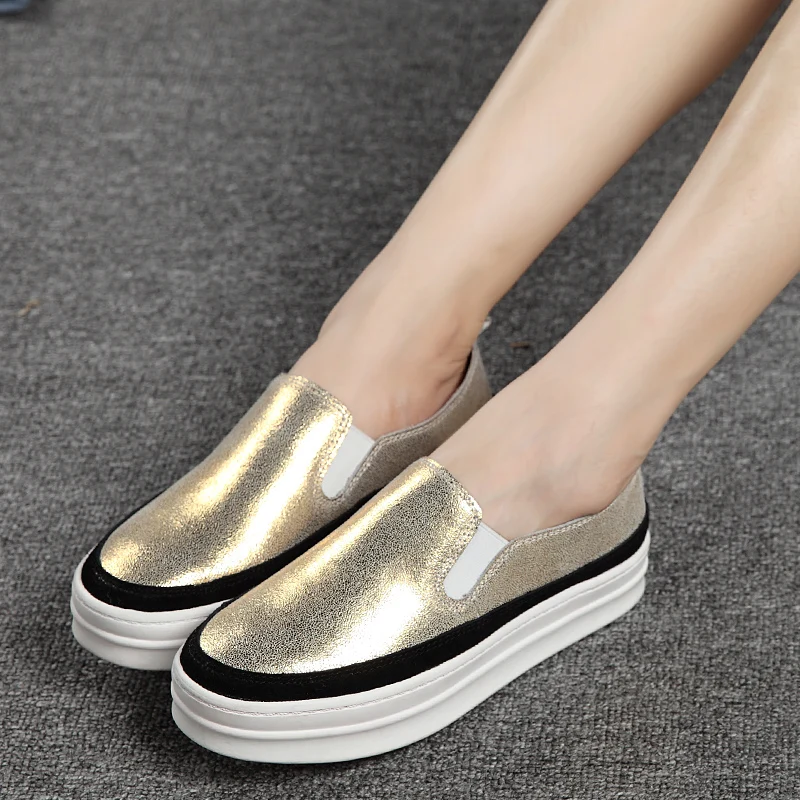 2019 г. осенняя Женская замшевая обувь на плоской подошве без шнуровки платформе