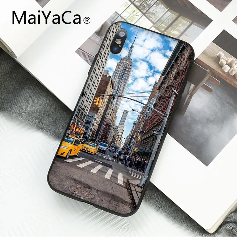 MaiYaCa Нью-Йорк Таймс Сквер такси чехол для телефона для iphone 11 Pro 11Pro Max 8 7 6 6S Plus X XS MAX 5 5S SE XR
