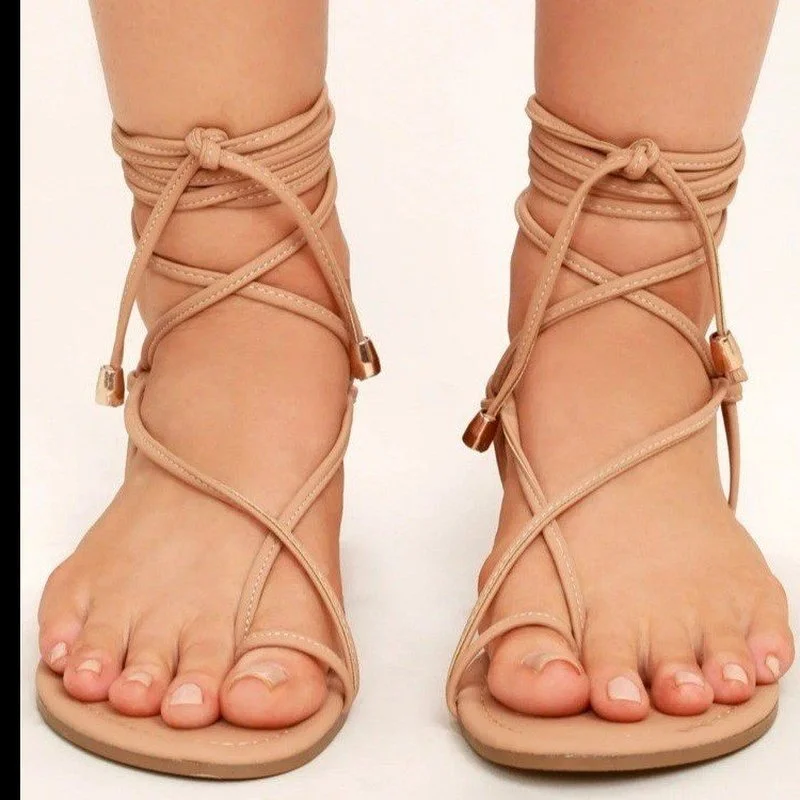 

Summer cash fairy style strappy sandals women fashion casual wild retro style golden flat sandals temperament zapatos cristal