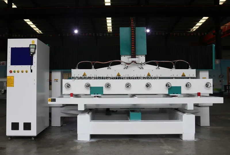 

4 axis multi head cnc router machine with 8 heads for wood engraving