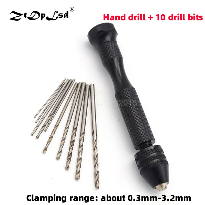 1 комплект твист сверло мини микро алюминиевый сплав ручной с бесключевым