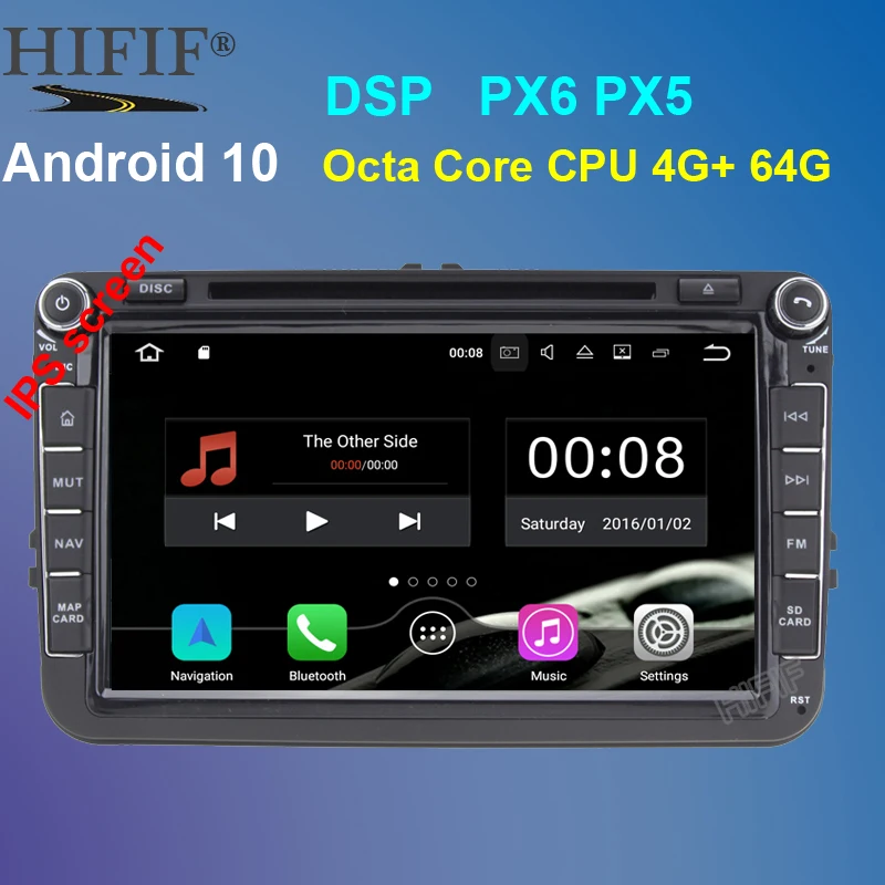 Android 10 Авто Радио автомобильный dvd-плеер для Volkswagen VW GOLF PASSAT B6 JETTA POLO CC TIGUAN OCTAVIA T5 Gps