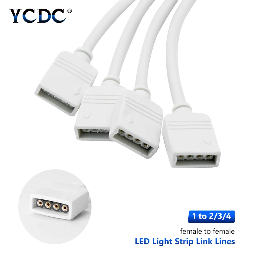 Белый Медь 4 Pin коробка передач кабель женский разъем шнура отклонения в размерах