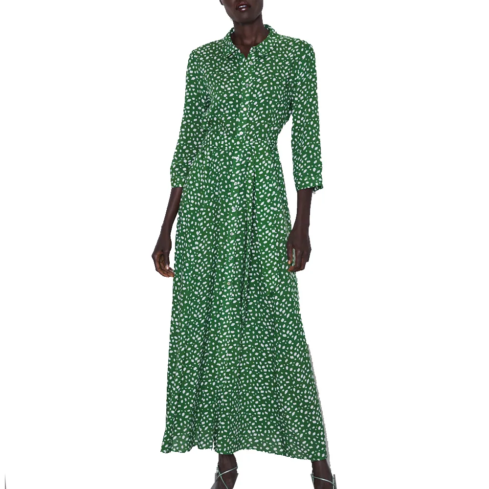 2019 za летние женские экзотические Длинные Макси Платья с цветочным принтом