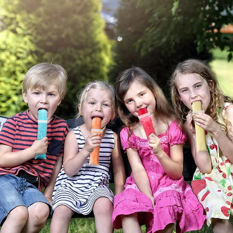 150PCS Disposable Ice Popsicle Molds Bags with Funnel Candy Zipper Closure Pouch Freeze Pops Bag for Home Kids Party |